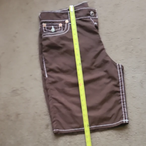 True Religion Brown Flat Front Shorts - Picture 9 of 14